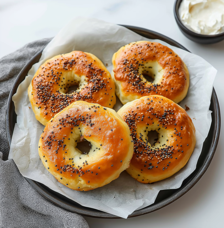 SIMPLE 3 INGREDIENT PROTEIN BAGELS – AIR FRYER RECIPE