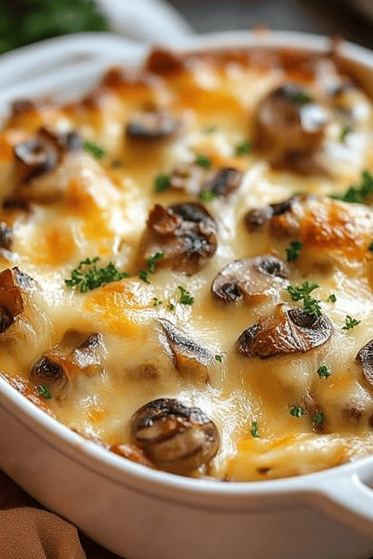 Cheesy Mushrooms Casserole